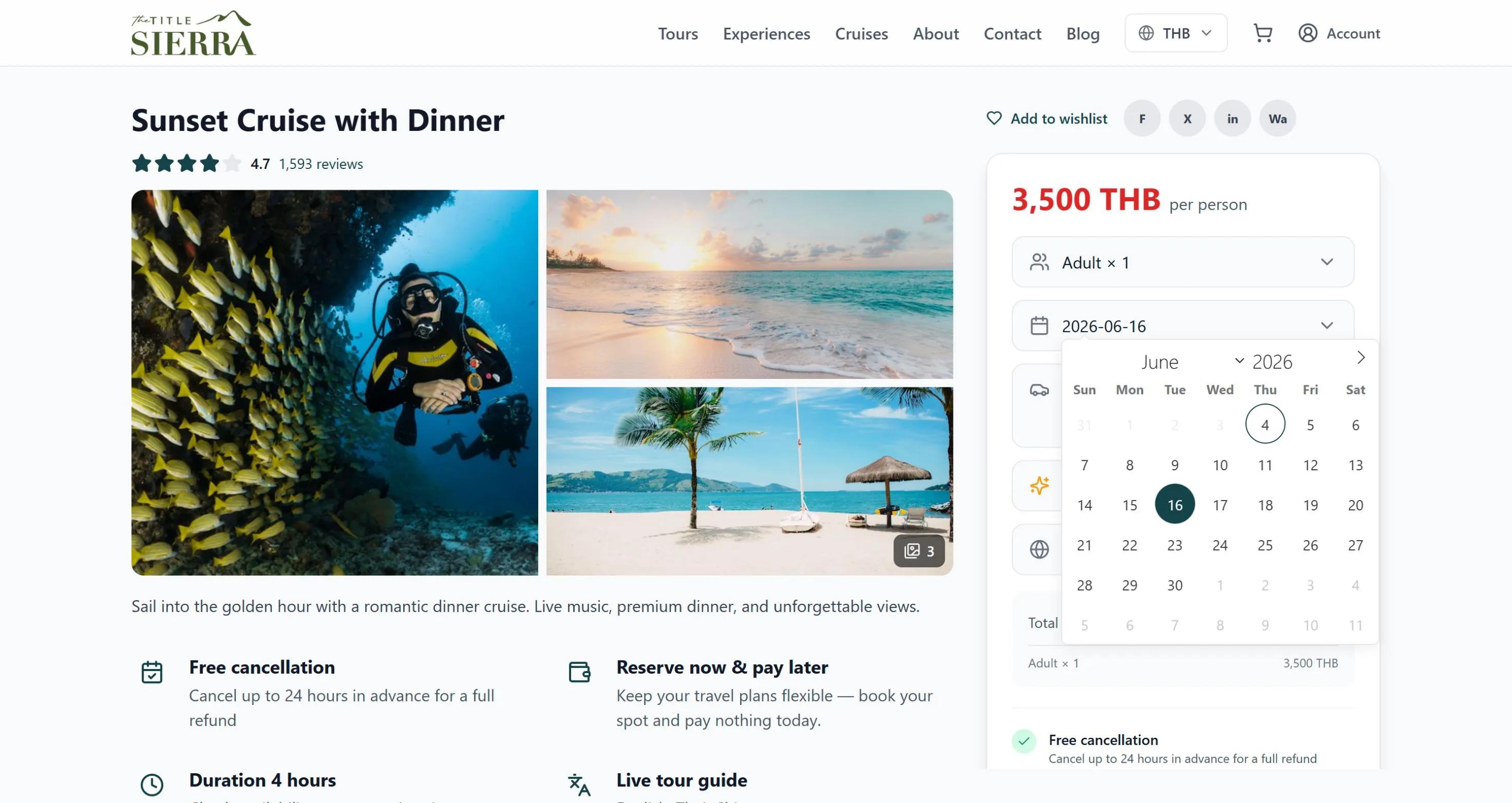 Booking calendar